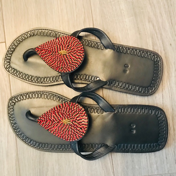 Ladies African Maasai Sandals - Picture 3 of 3